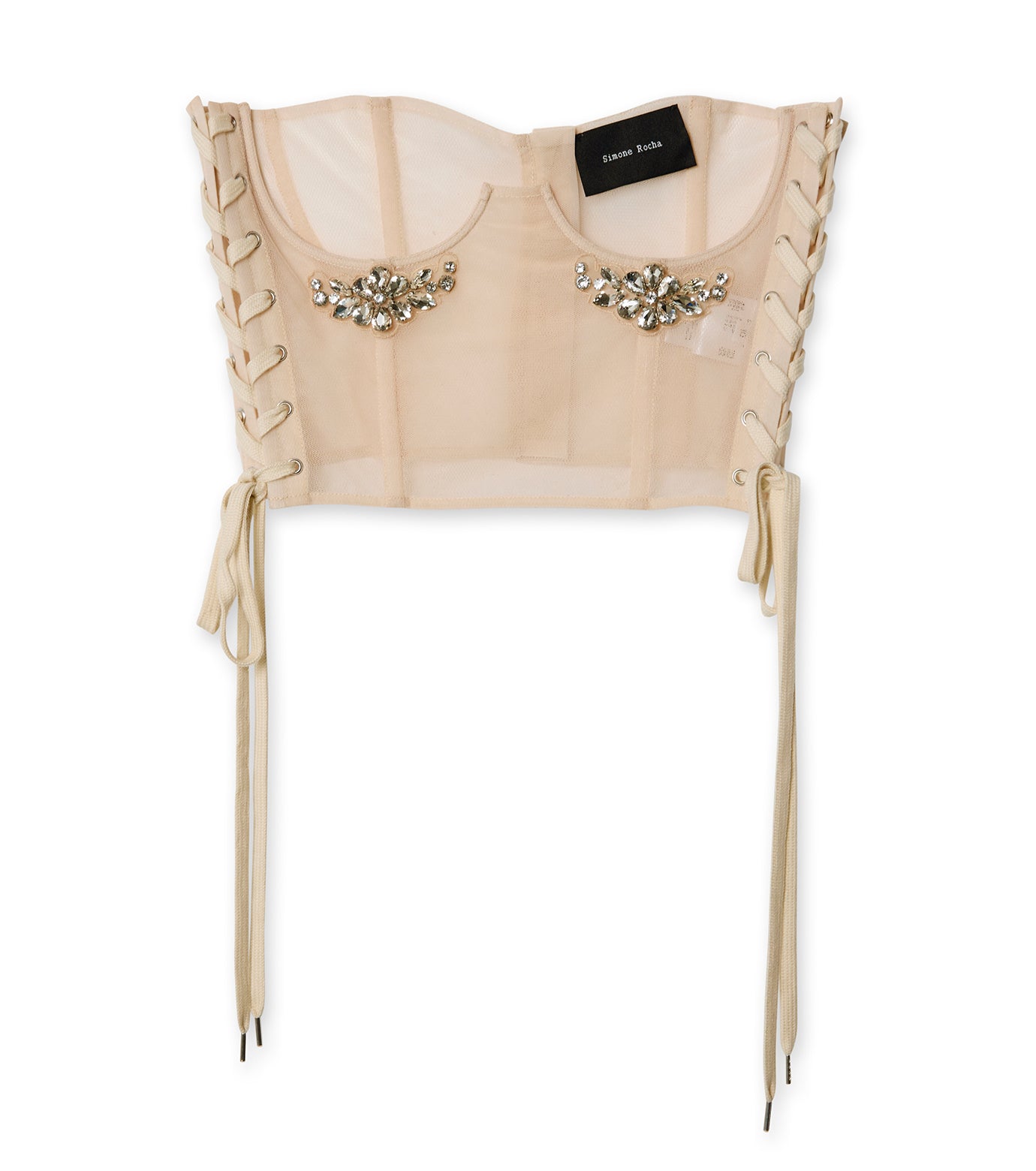 Short Lace Up Corset w/Emb