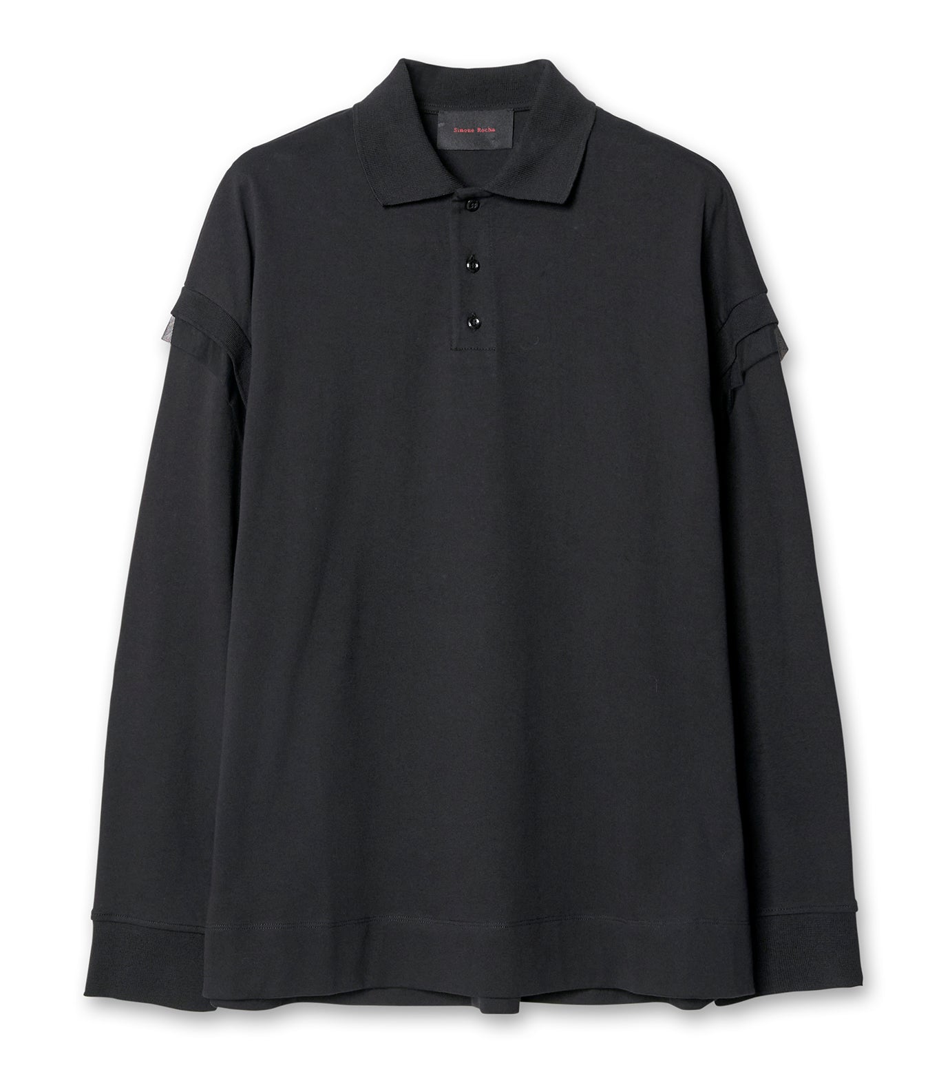 OVERSIZED LONG SLEEVE POLO SHIRT