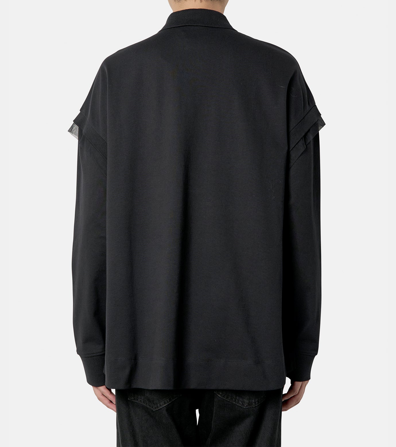 OVERSIZED LONG SLEEVE POLO SHIRT