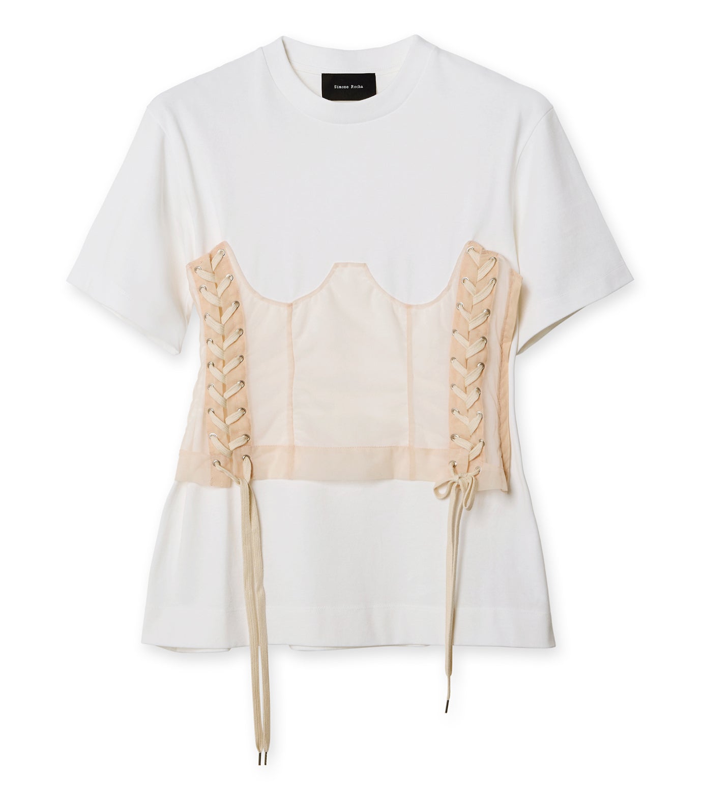 Boxy T-shirt w/Corset Detail