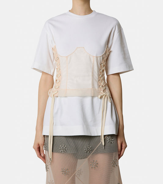 Boxy T-shirt w/Corset Detail