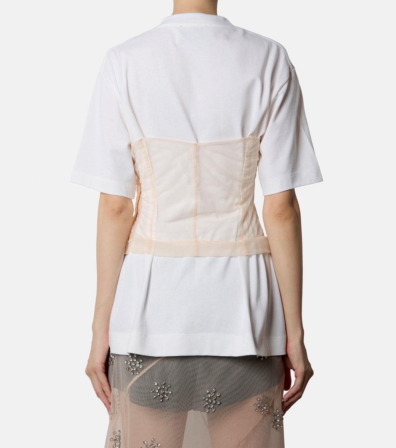 Boxy T-shirt w/Corset Detail