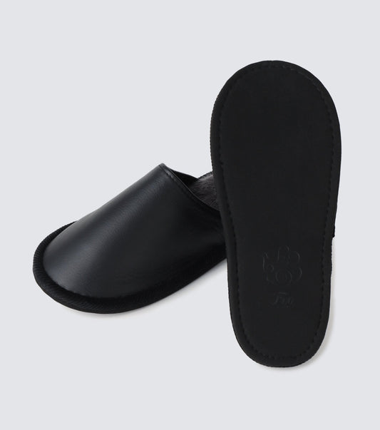 Genuine Leather Men's Room Shoes Black