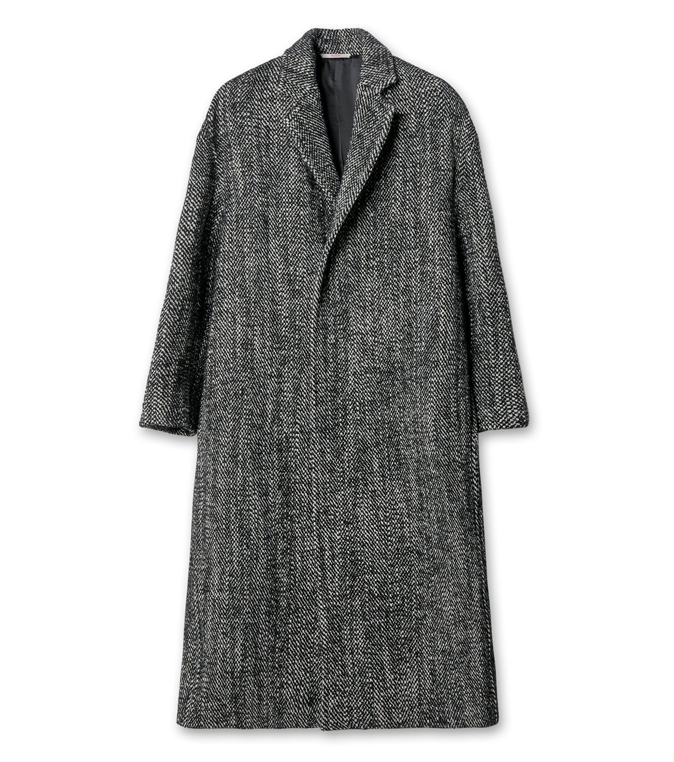 WEAVY WOOL MOHAIR COAT