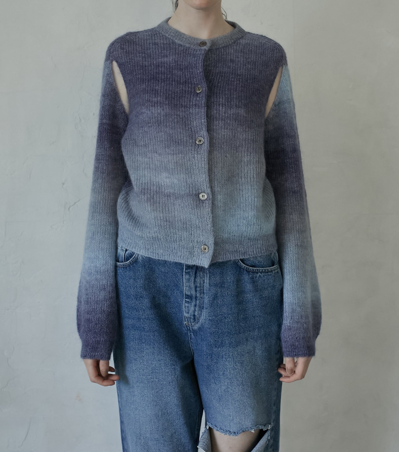 Gradation Mohair Cardigan