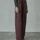 Asymmetry Leather Pants