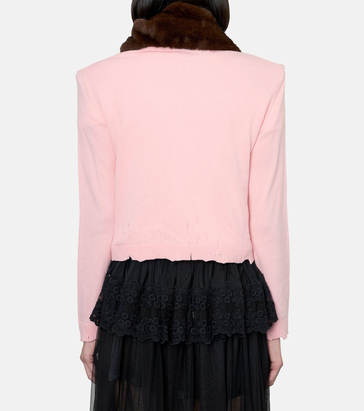 Faux Fur Tippet Cardigan