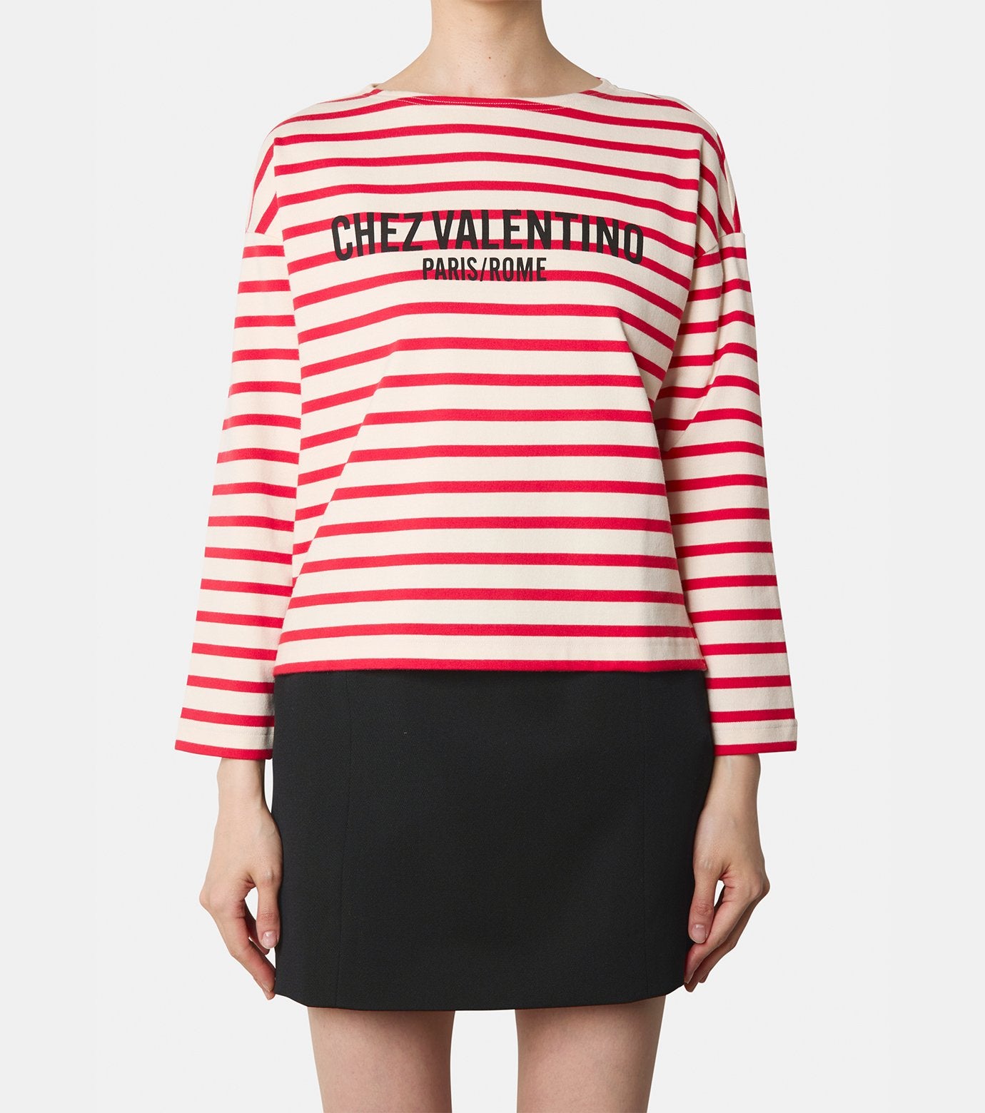 Chez Valentino Striped LS Compact T