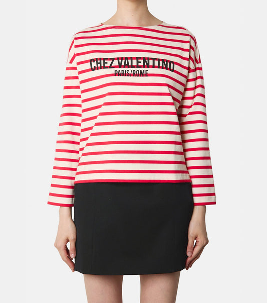 Chez Valentino Striped LS Compact T
