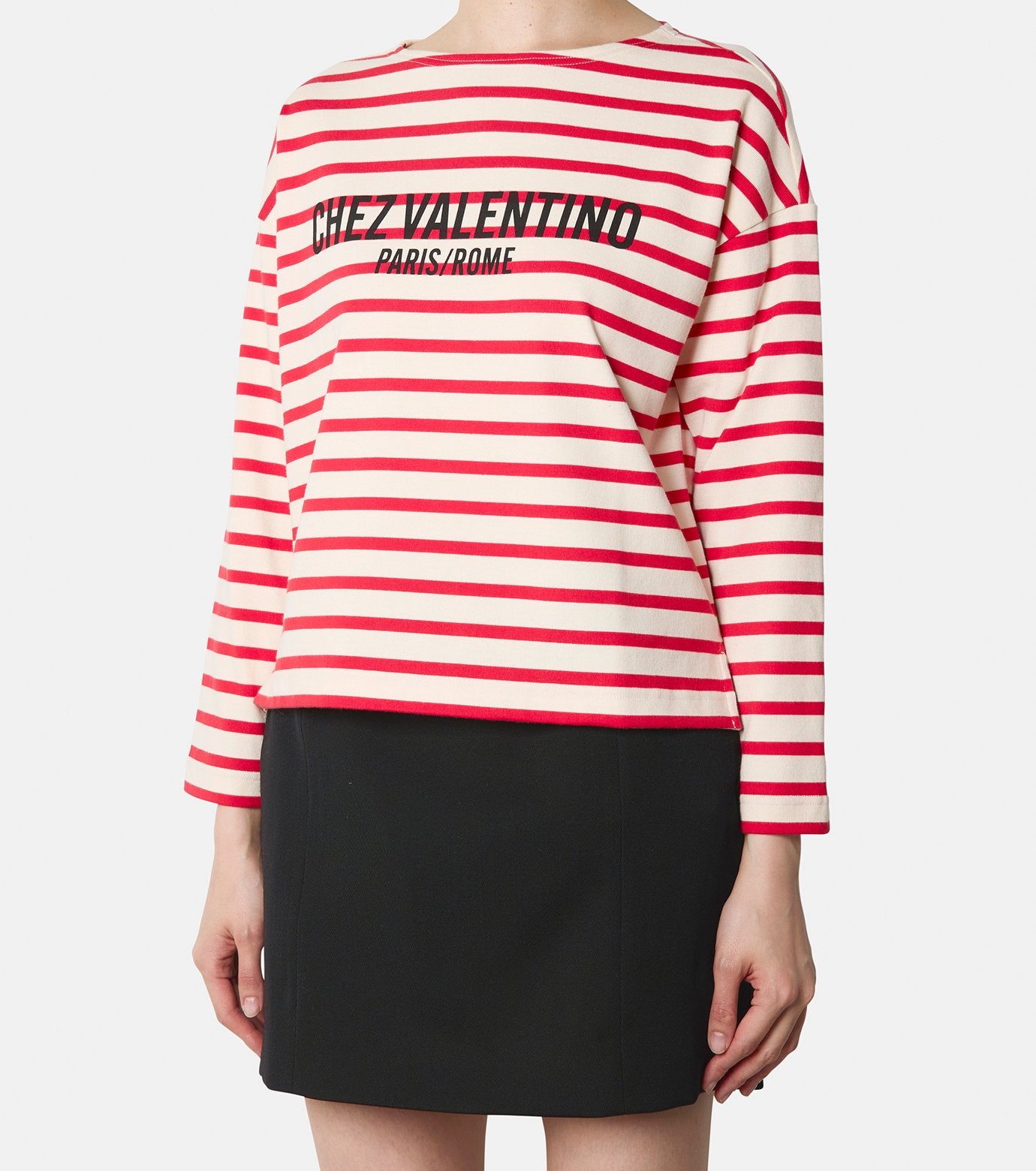 Chez Valentino Striped LS Compact T