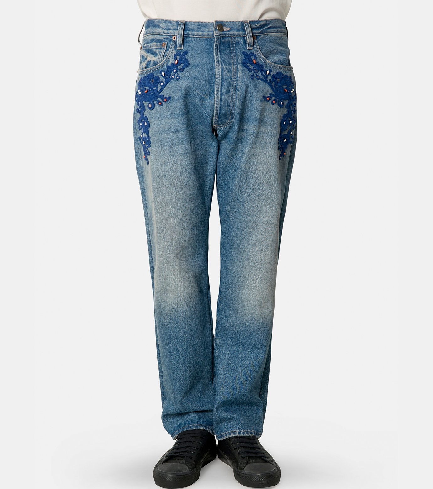 EMBROIDERY DENIM PANTS