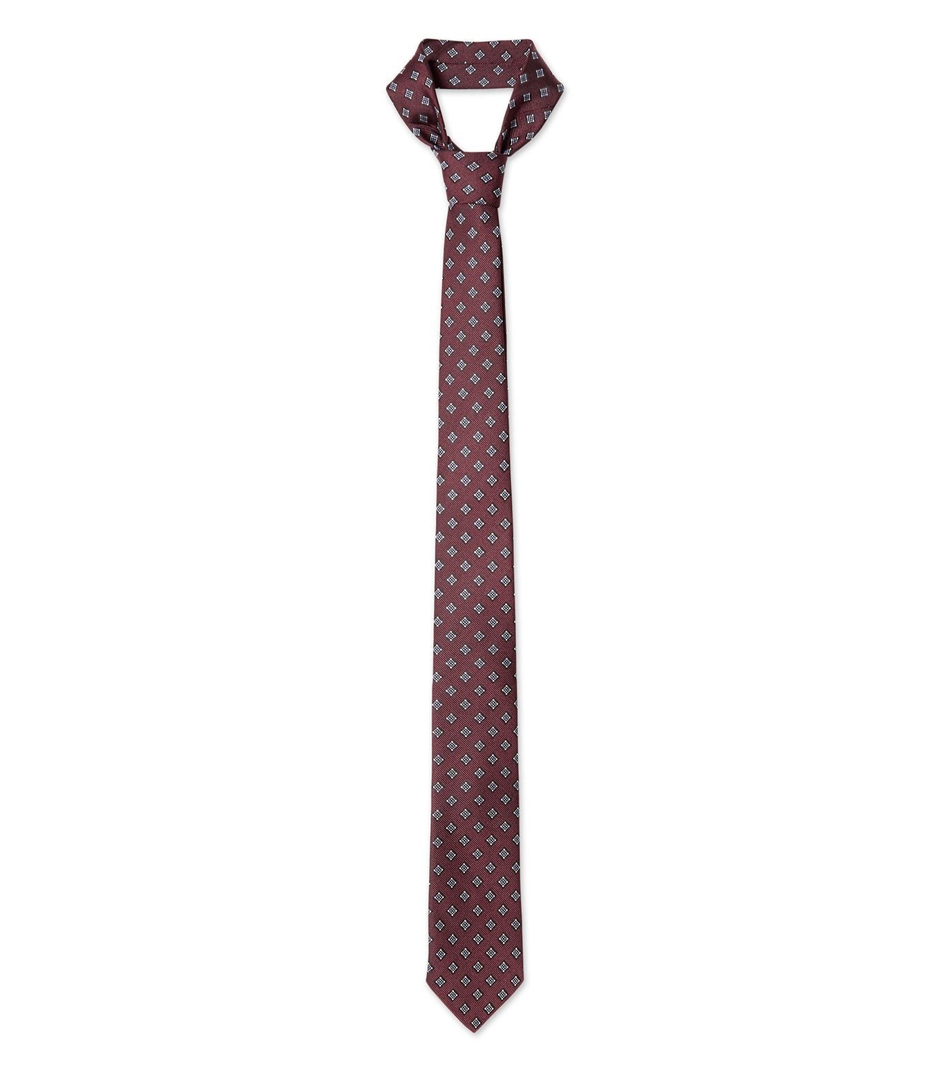 VLOGO JACQUARD MICRO CHECK SILK TIE