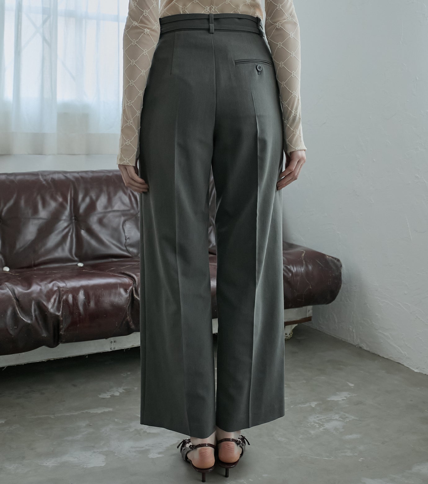 Oxford Double Belted Pants