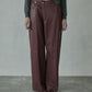 Asymmetry Leather Pants