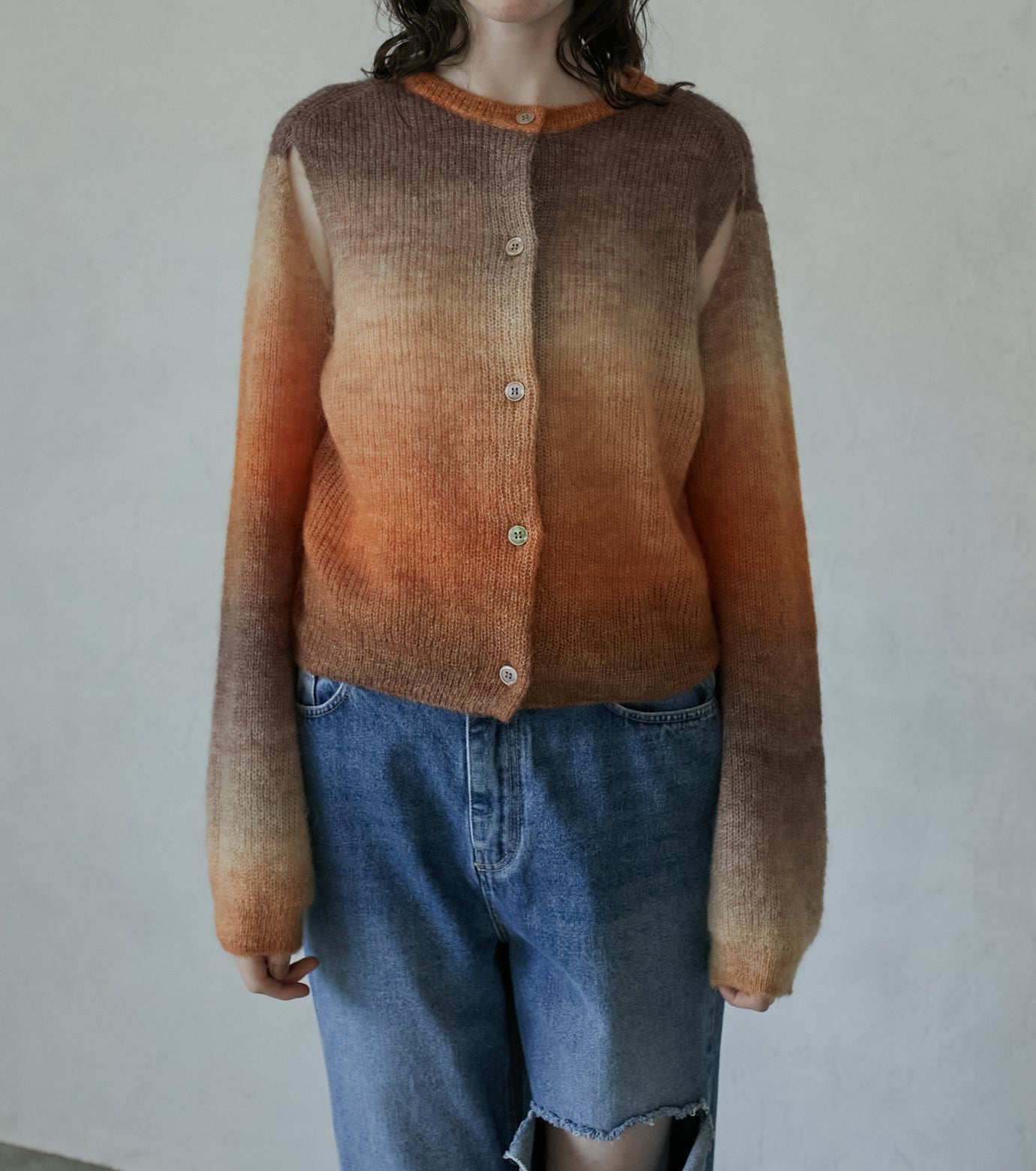 Gradation Mohair Cardigan