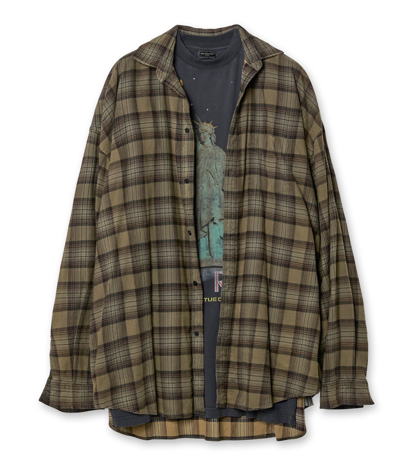 Overprint Check LS Layered Shirt