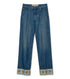 Denim Solid w/Heart Jacquard