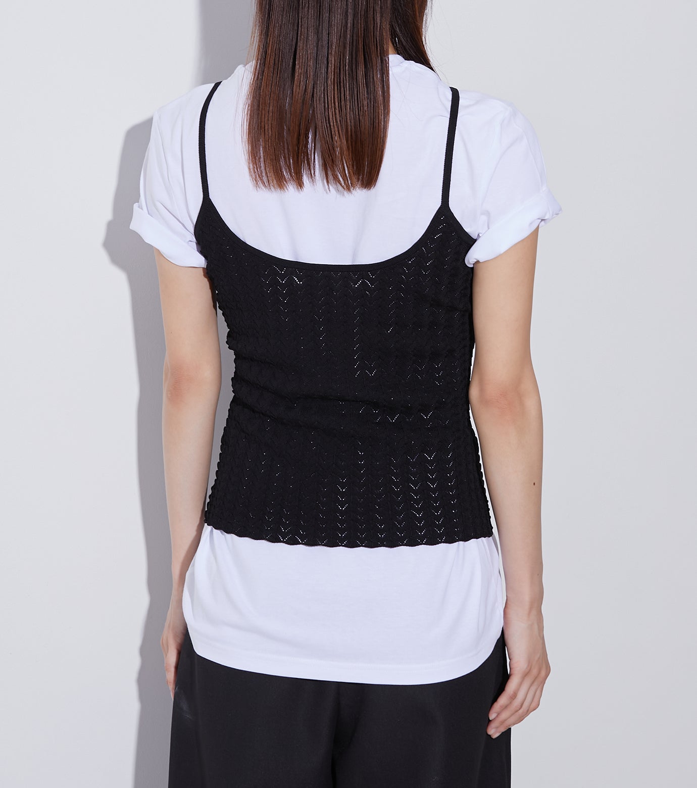 Eyelet Pattern Knit Camisol