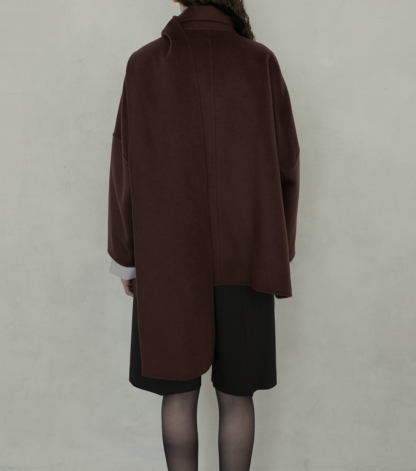 Double Face Scarf Wool Coat