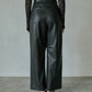 Asymmetry Leather Pants