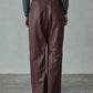 Asymmetry Leather Pants