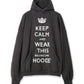 Keep Calm Molleton Large Fit Hoodie