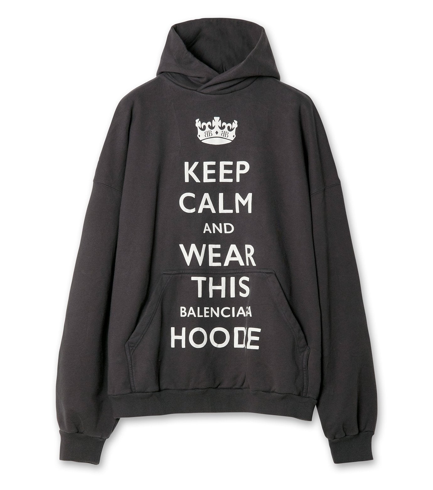 Keep Calm Molleton Large Fit Hoodie