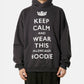 Keep Calm Molleton Large Fit Hoodie