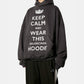 Keep Calm Molleton Large Fit Hoodie