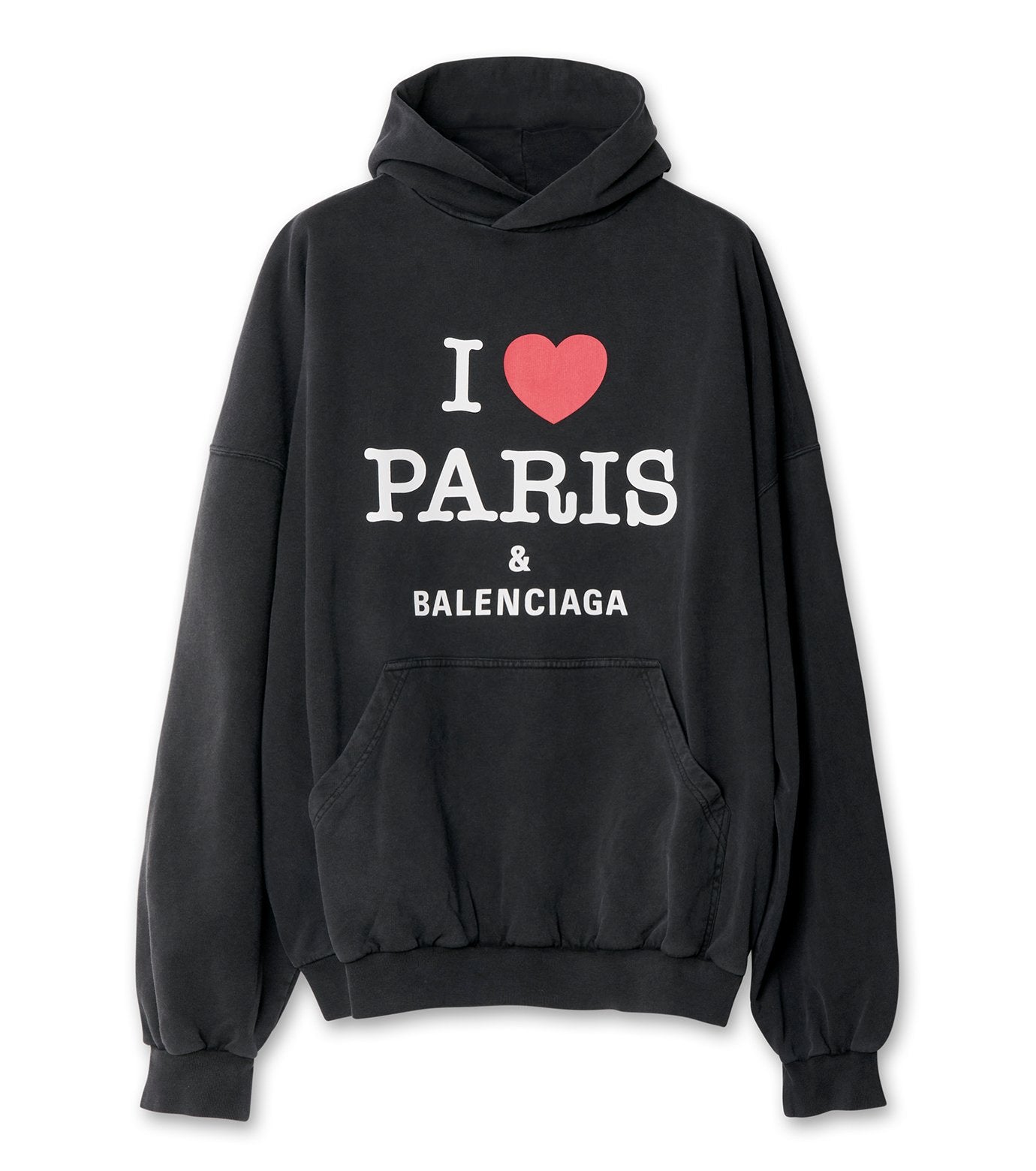 I Love Paris Large Fit Hoodie