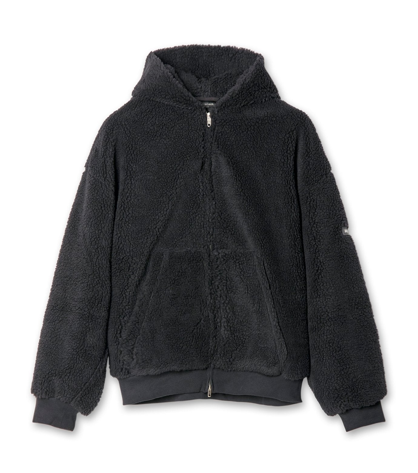 Fake Shearling Zipup Hoodie