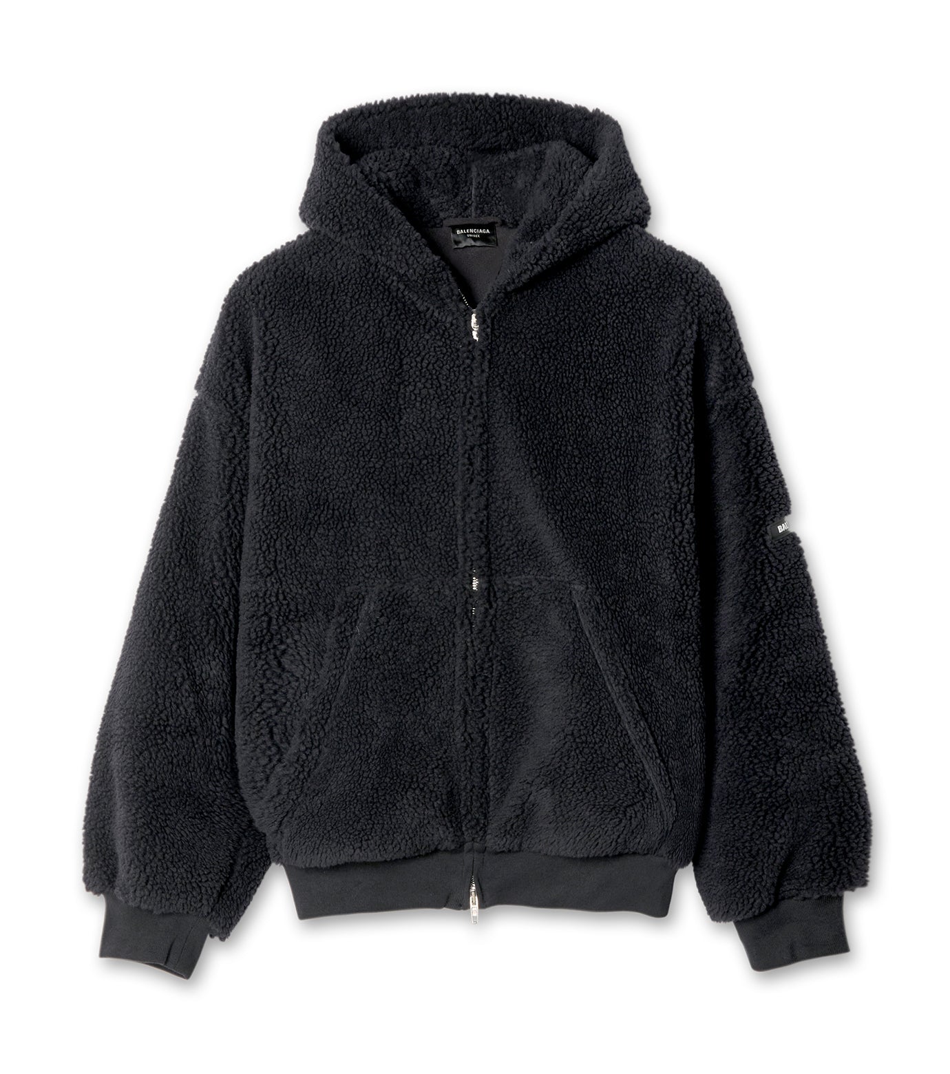 Fake Shearling Zipup Hoodie