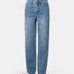 Rhinestone Denim Straight Leg Jeans
