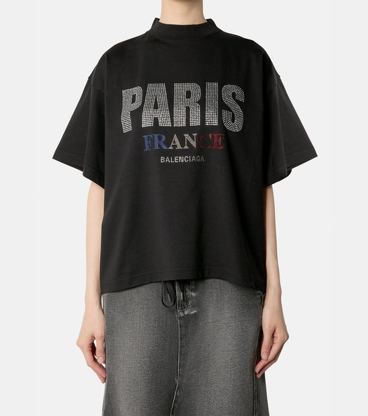 Paris Strass SS Cropped T-Shirt