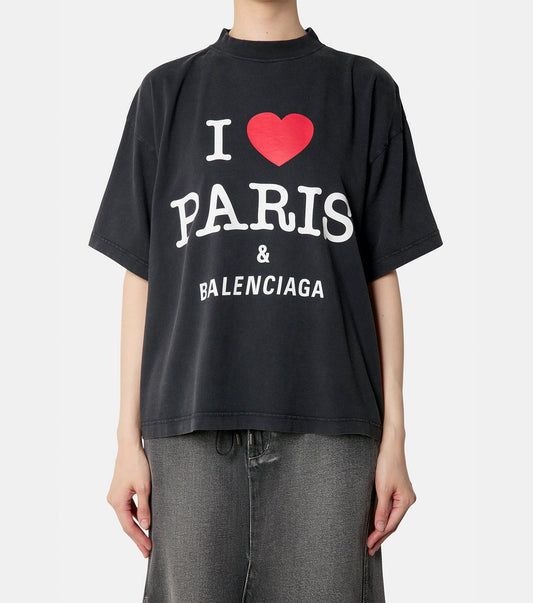 I Love Paris SS Cropped T-Shirt