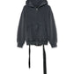 Lace-Up Zip-Up Hoodie