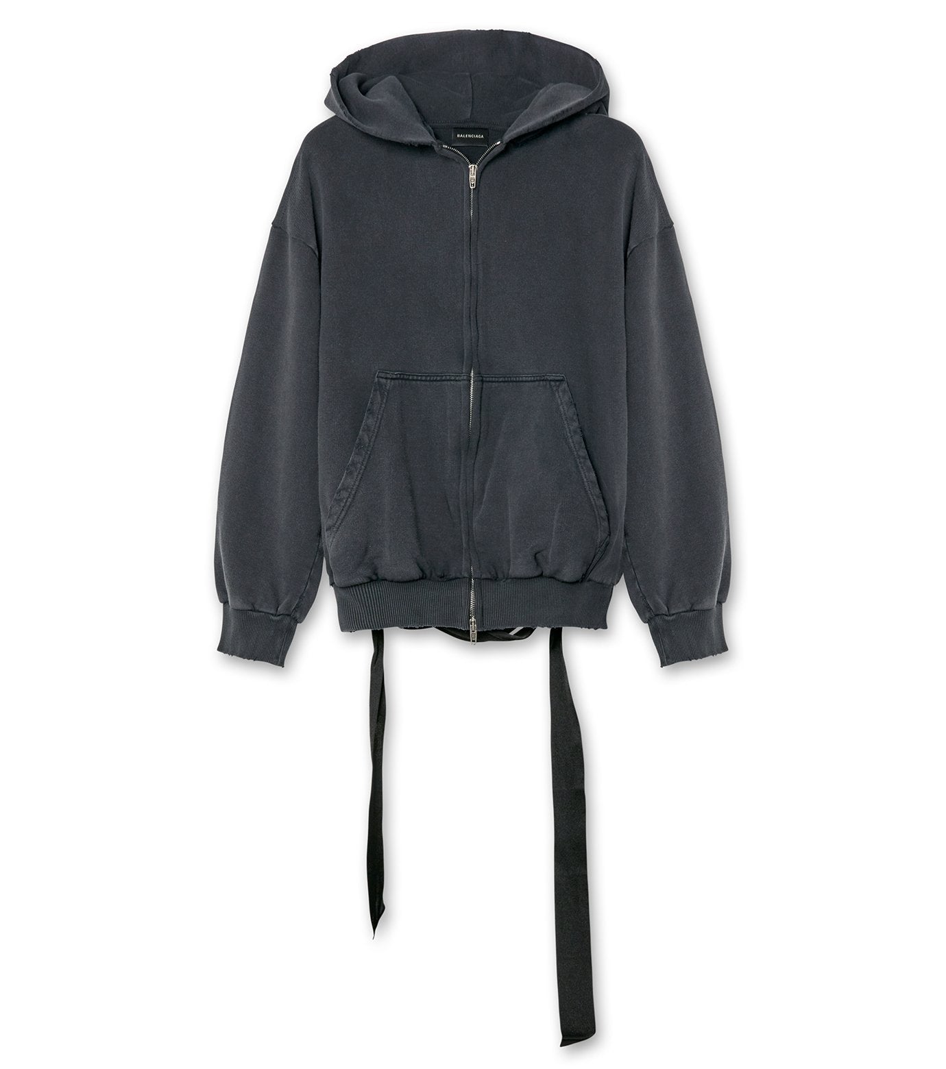 Lace-Up Zip-Up Hoodie