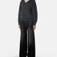 Lace-Up Zip-Up Hoodie