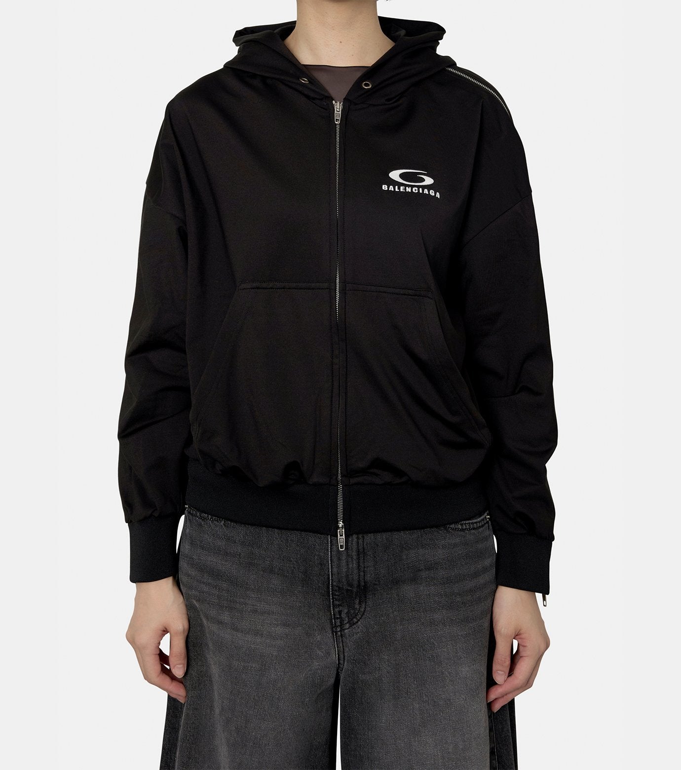 Zipped Zip-Up Hoodie