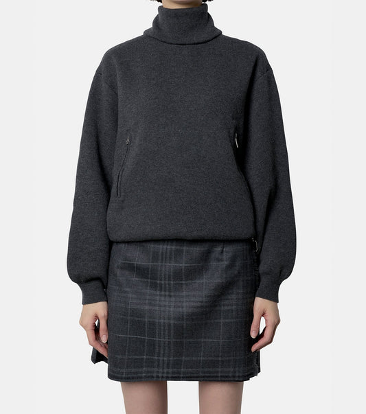 Back-to-Front High Neck Sweater