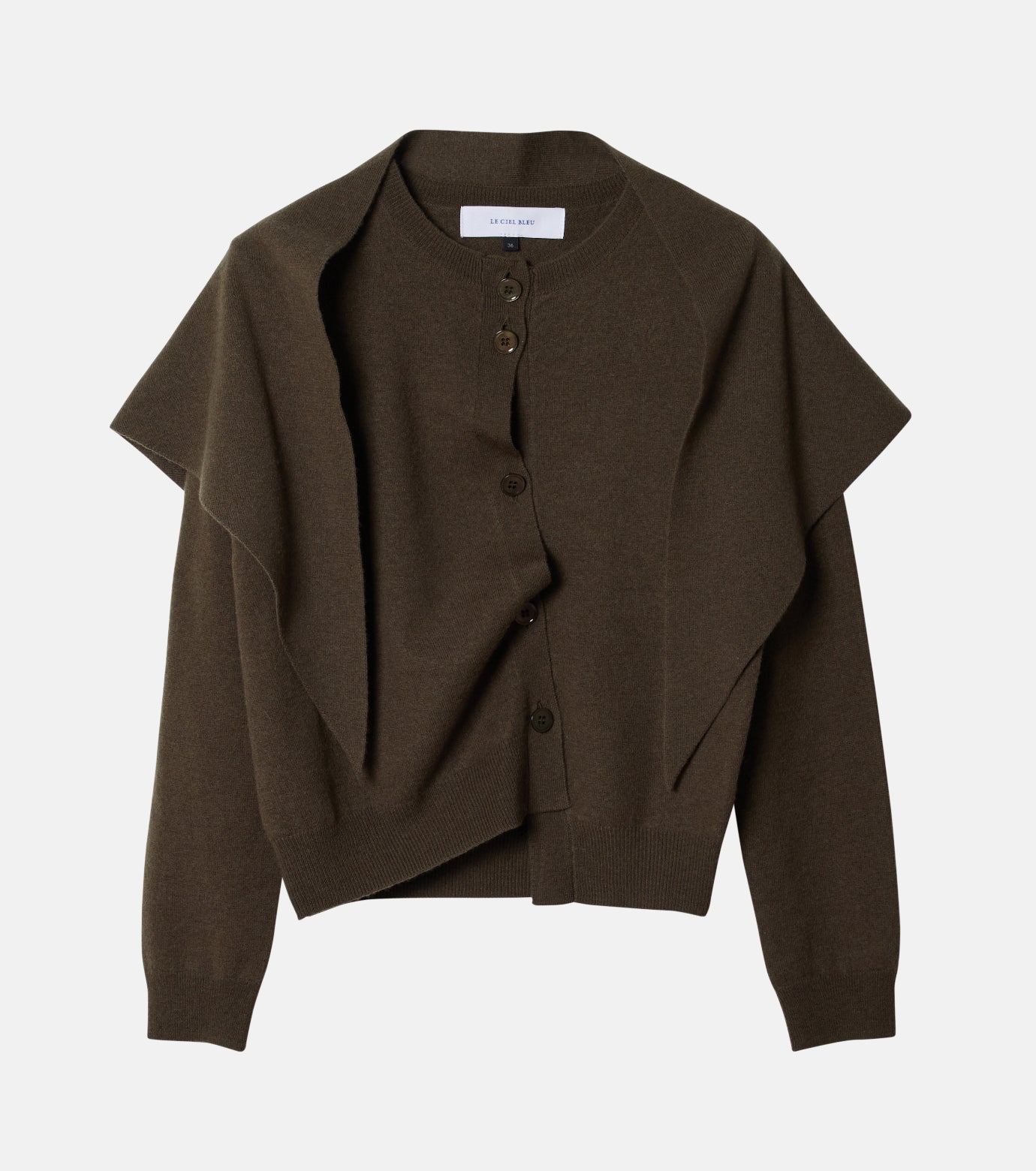 Myffler-detail Asymmetric Cardigan