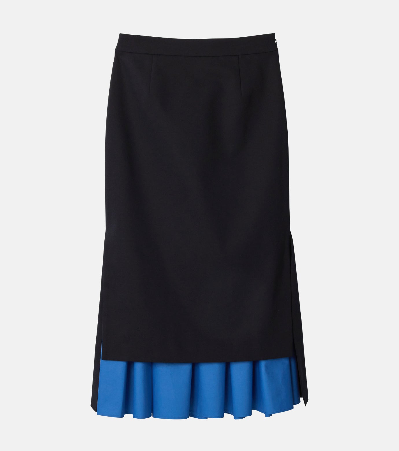 Contrast Hem Tight Skirt