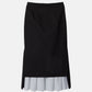 Contrast Hem Tight Skirt