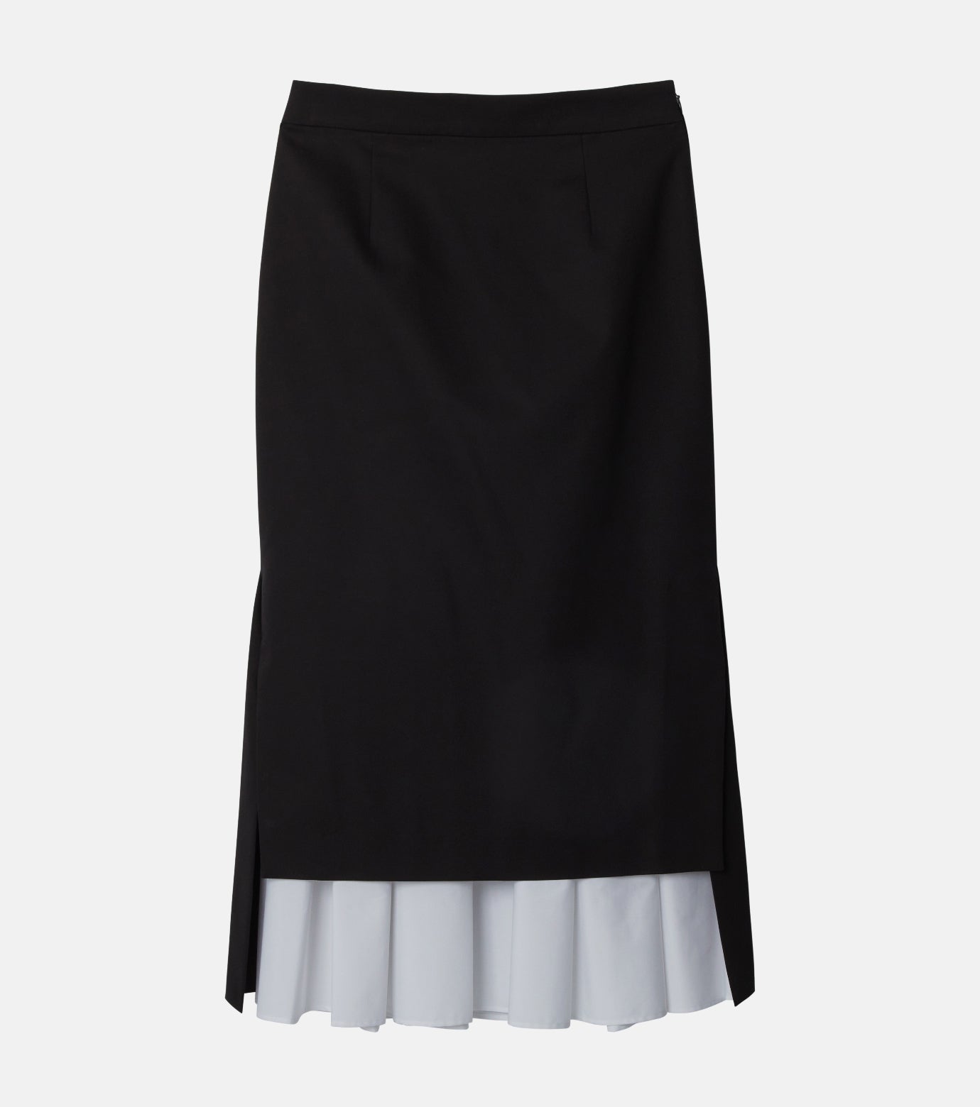 Contrast Hem Tight Skirt