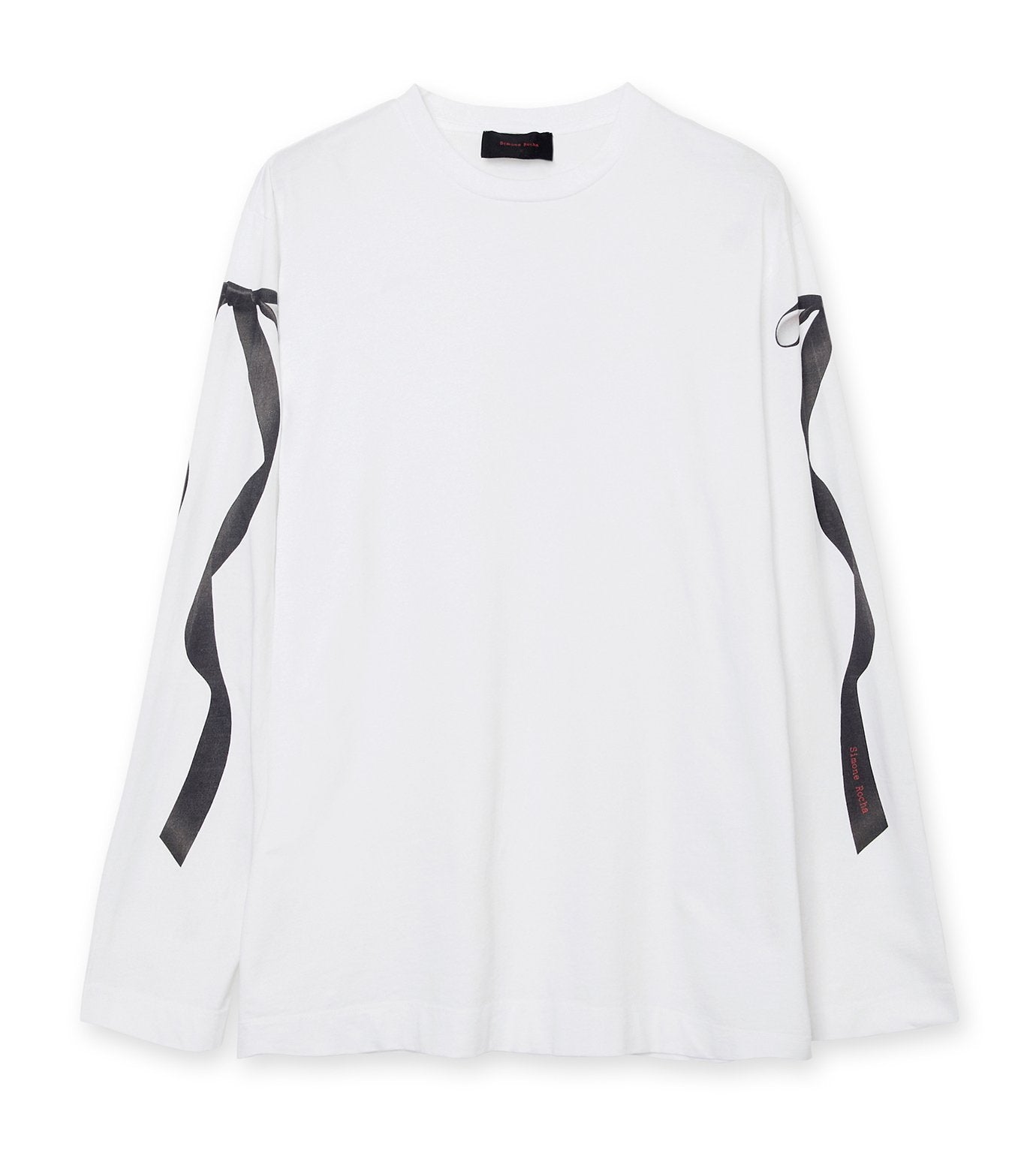 RIBBON BOW TAIL PRINT LONG SLEEVE T