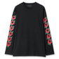 CLUSTER ROSE LOGO PRINT LONG SLEEVE
