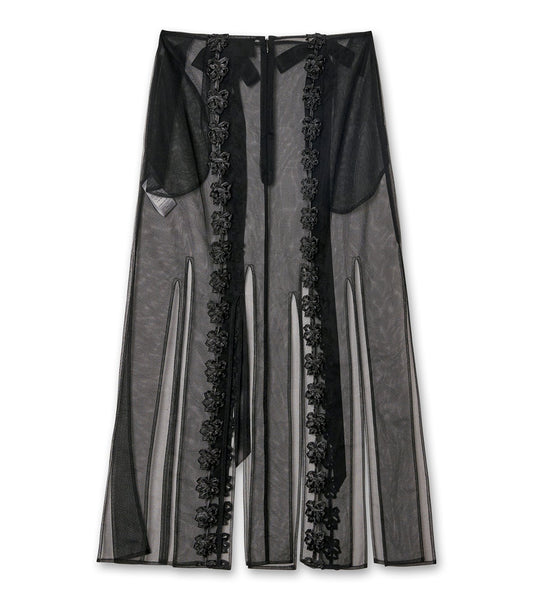 Ribbon Daisy Chain Multi Slit Skirt