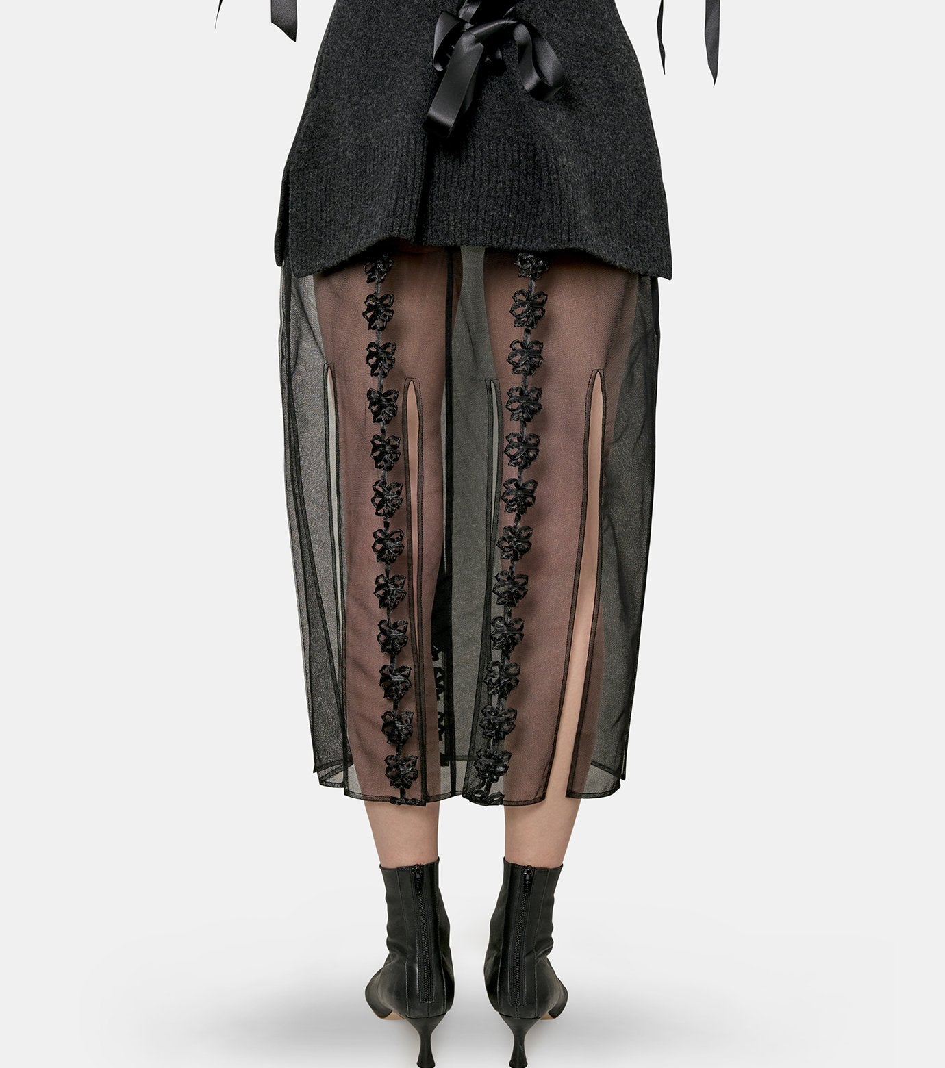 Ribbon Daisy Chain Multi Slit Skirt