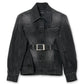Sculpted Belt Detail Denim Jacket