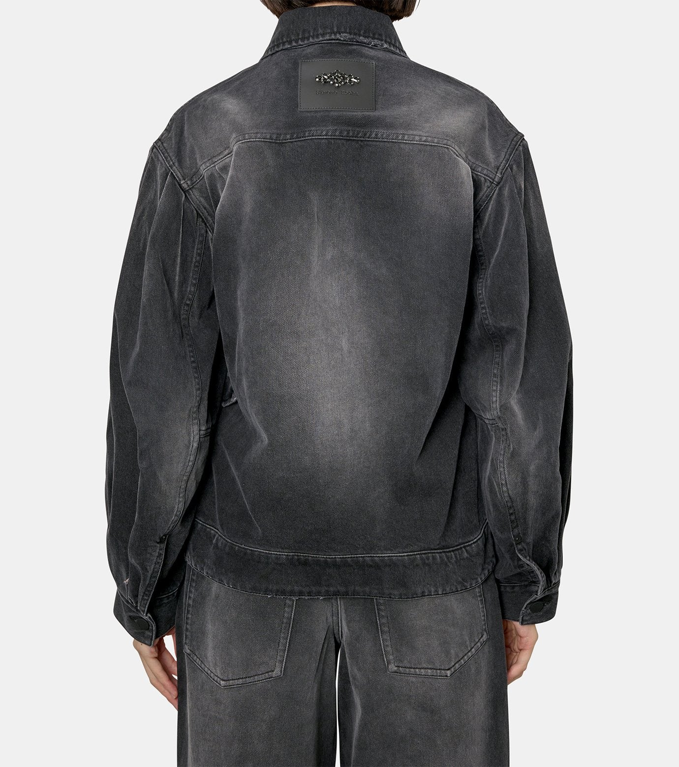 Sculpted Belt Detail Denim Jacket